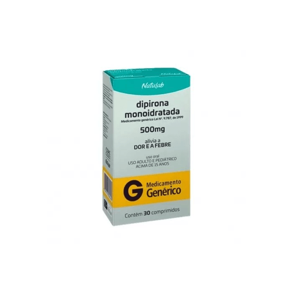 Dipirona Monoidratada Natulab 500mg com 30 comprimidos